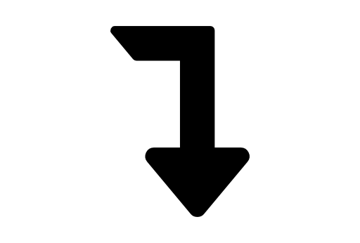 Arrow angle pointing down