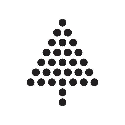 Christmas tree shape made of balls