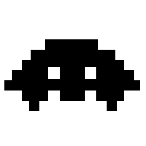 Pixelated alien