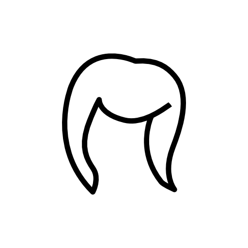 Female blond hair shape outline