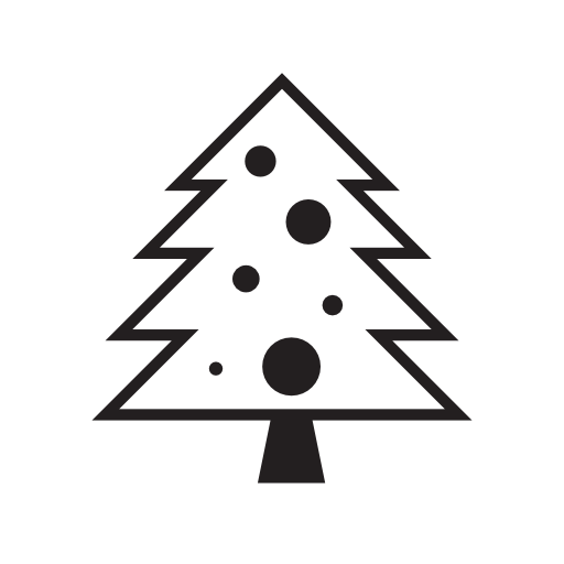 X-mas tree shape with dots