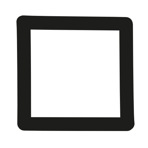 Square hand drawn shape outline