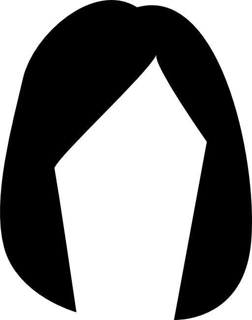 Female black hair shape