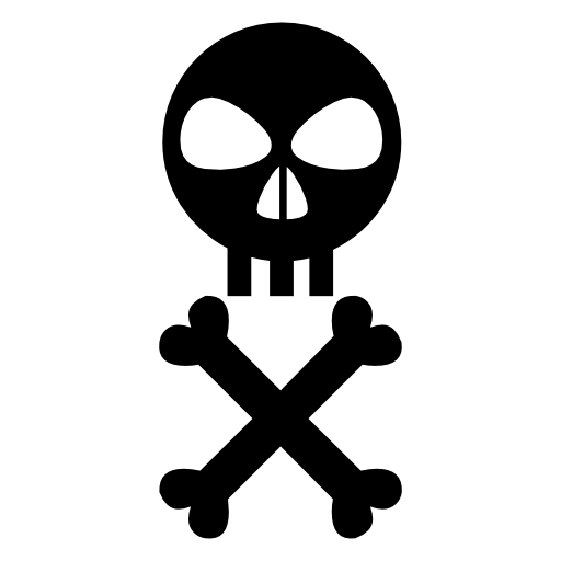 Halloween skull and crossed bones