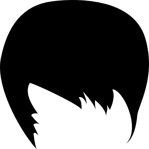 Short hair black shape