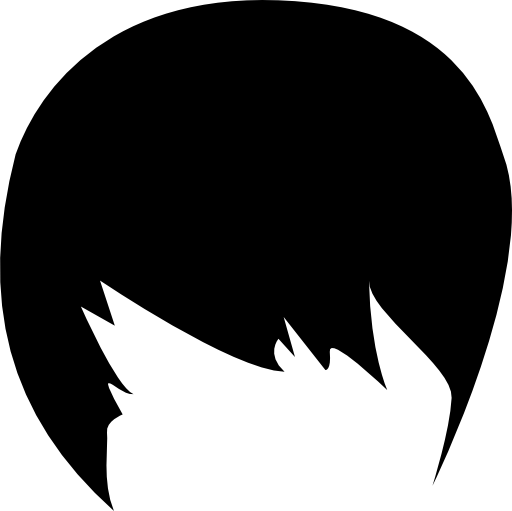 Male dark short hair shape