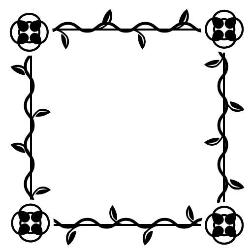 Frame square of floral design