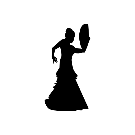 Flamenco female dancer silhouette