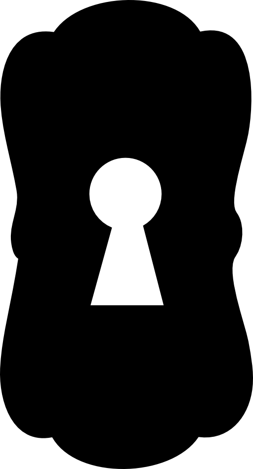 Big keyhole black shape