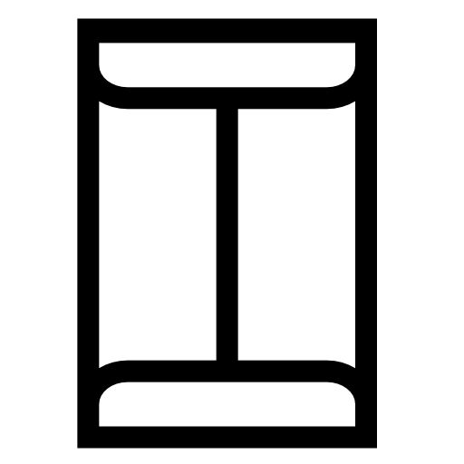 Long rectangular envelope outline