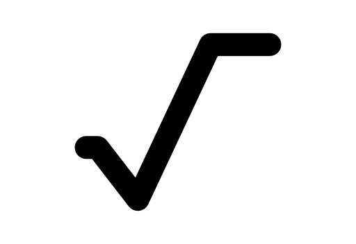 Square root mathematical symbol