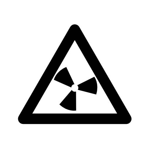 Radiation warning sign