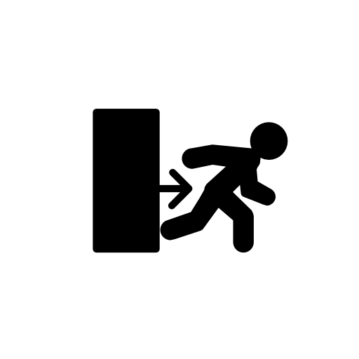 Exit door sign