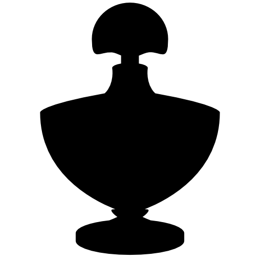 Stylish perfume bottle silhouette