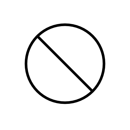 Not allowed symbol