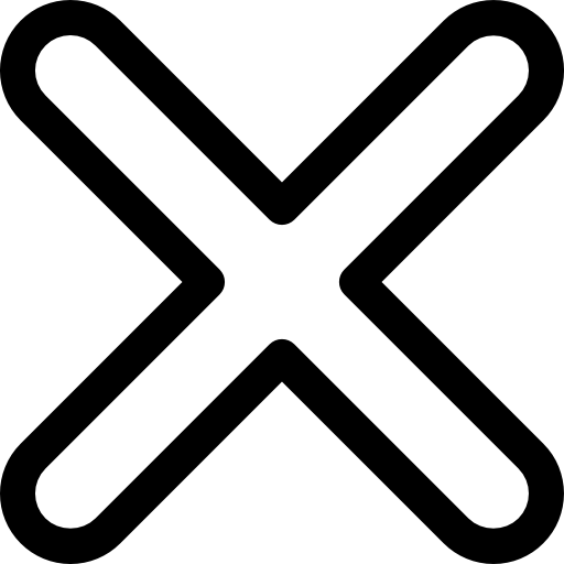 Cross mark outline