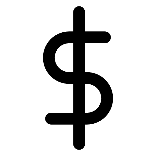 Dollar symbol of currency