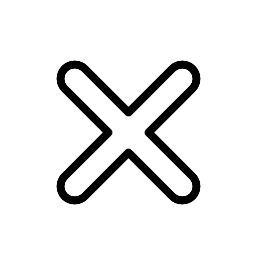 Cross mark outline