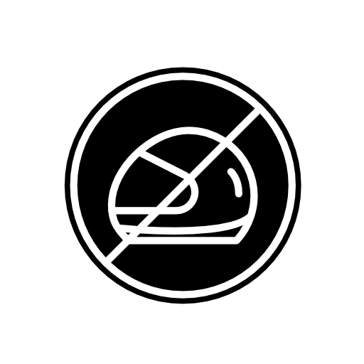 No helmet symbol