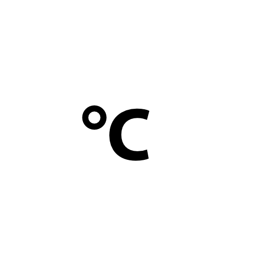 Celsius degrees symbol of temperature