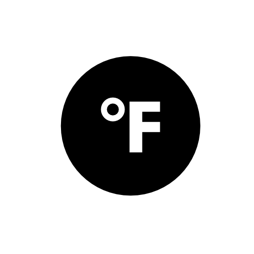 Fahrenheit degrees symbol inside a circle