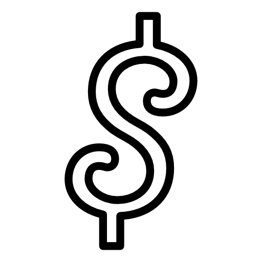 Rounded dollar symbol