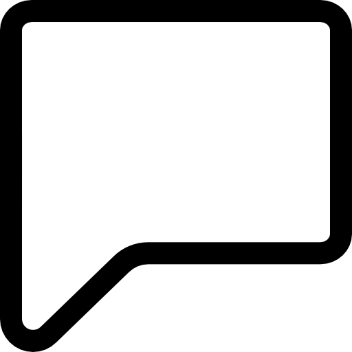 Speech balloon square outline