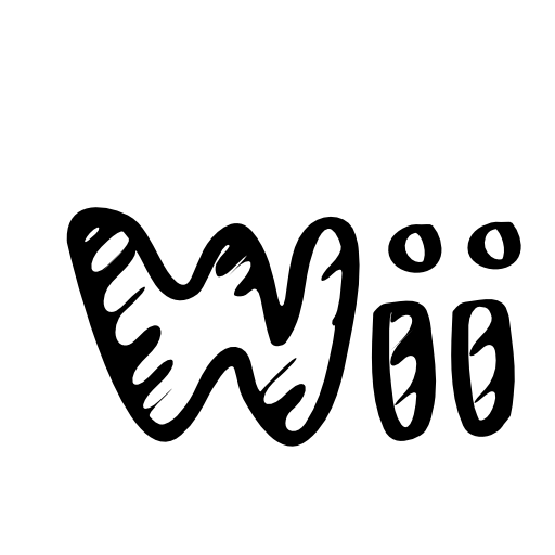 Nintendo wii sketched social logo outline