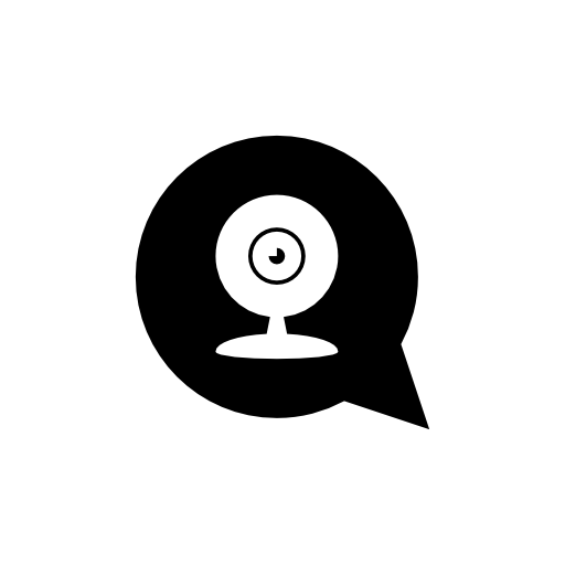 Speech balloon with webcam