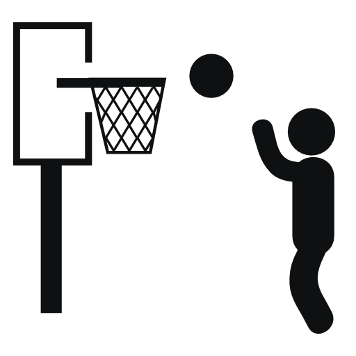 Man playing basketball