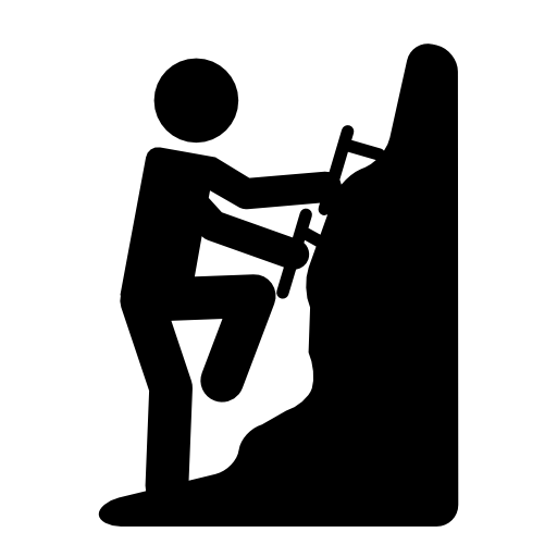 Climbing silhouette