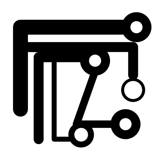 Electronic circuit print of lines and circles