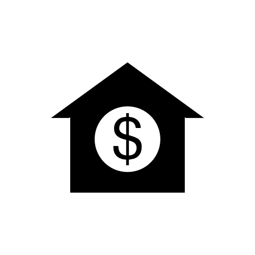 Dollar sign on a house