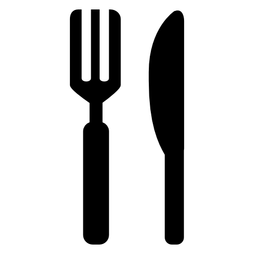 Knife and fork silhouette variants