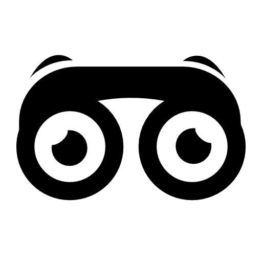 Binoculars with eyes