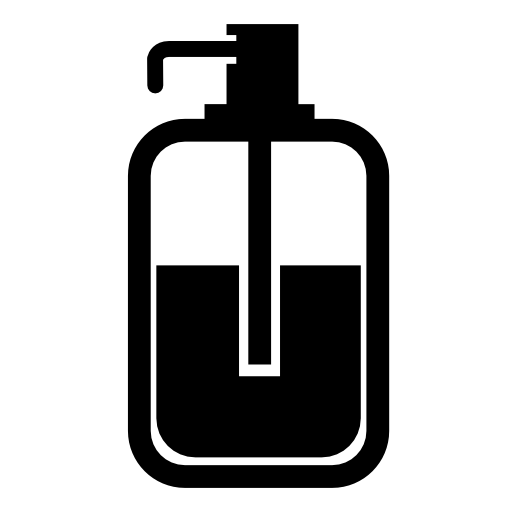 Soap dispenser variant half full with liquid soap