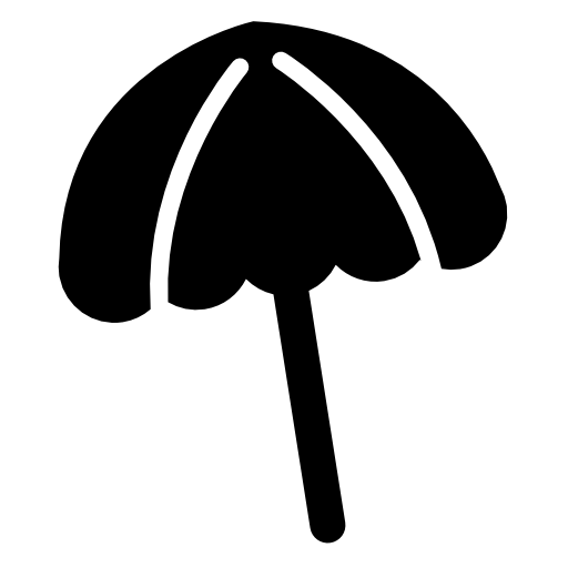 Black beach umbrella