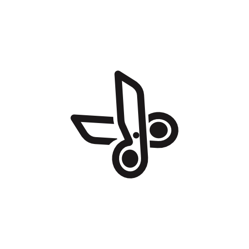 Scissors outline symbol