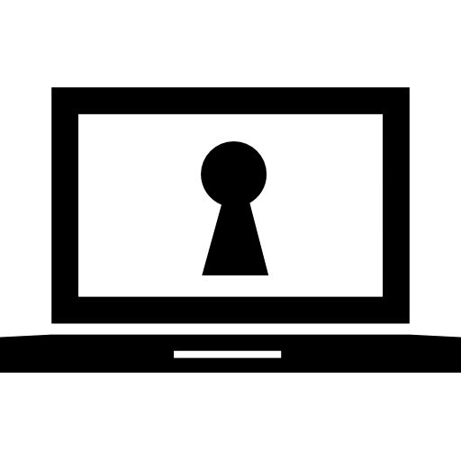 Keyhole on laptop screen