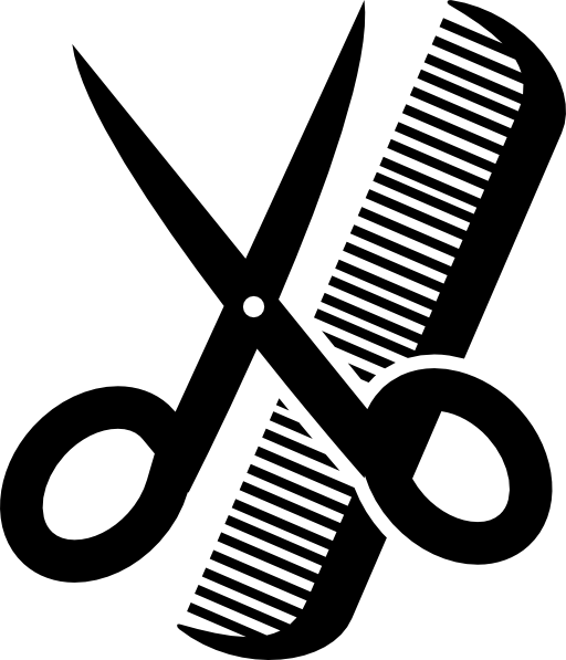 Scissors and comb