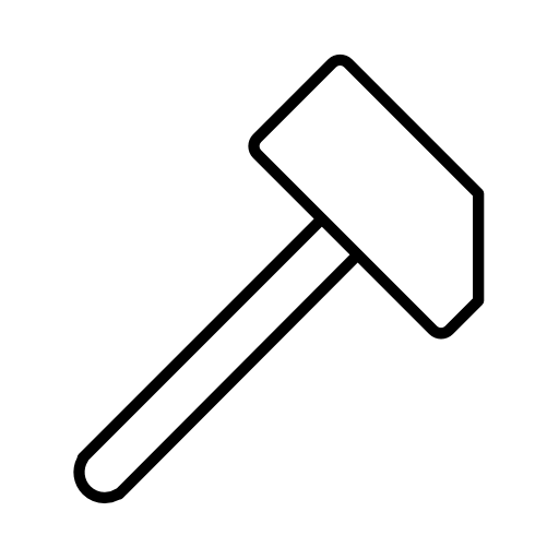 Hammer big shape outline