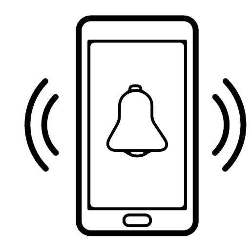 Ring symbol of mobile phone