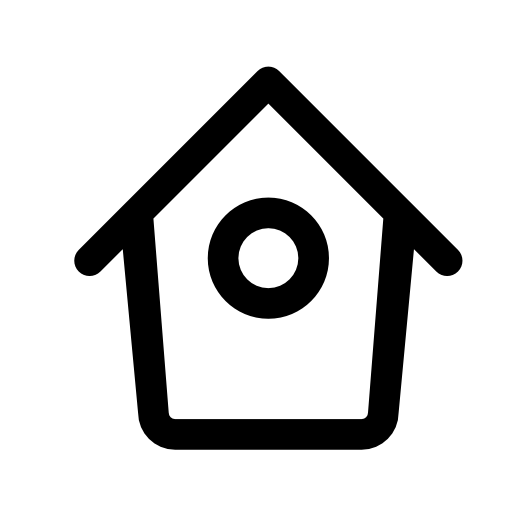 Bird house with small round hole