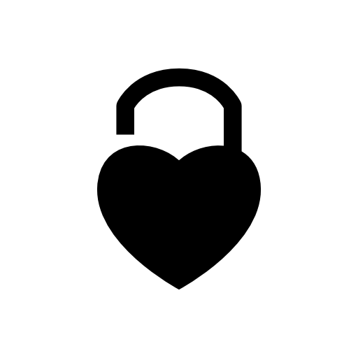 Padlock of heart shape