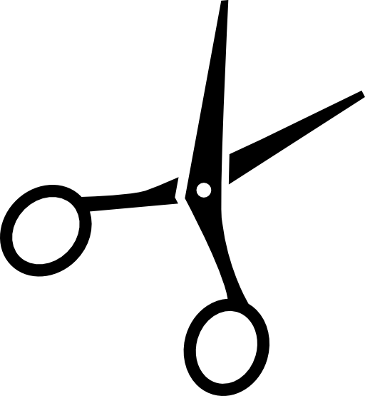 Open scissors