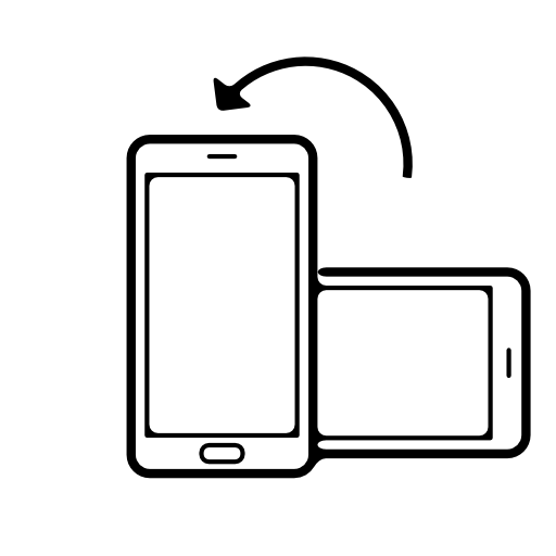 Rotating phone from vertical to horizontal position