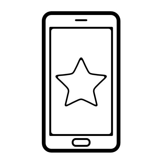 Star on cellphone screen