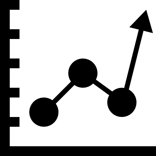 Ascendant line chart of business