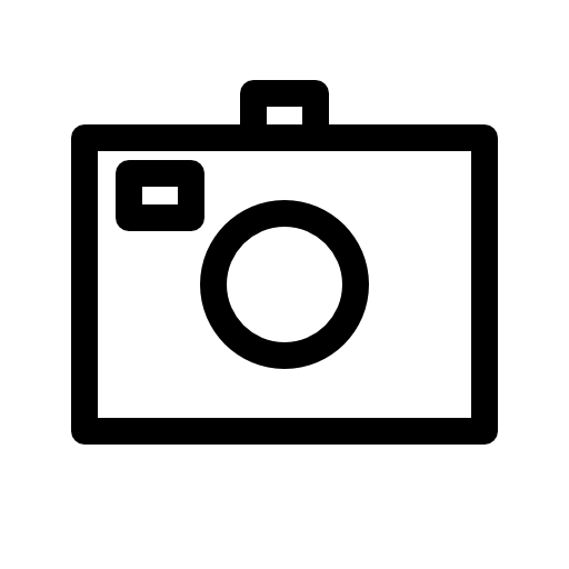 Photo camera frontal outline