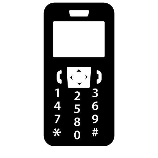 Phone with numbers of the buttons